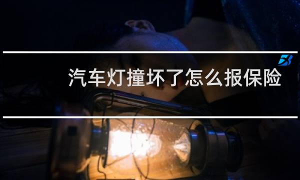 汽车灯撞坏了怎么报保险
