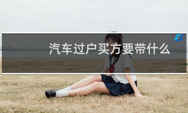 汽车过户买方要带什么