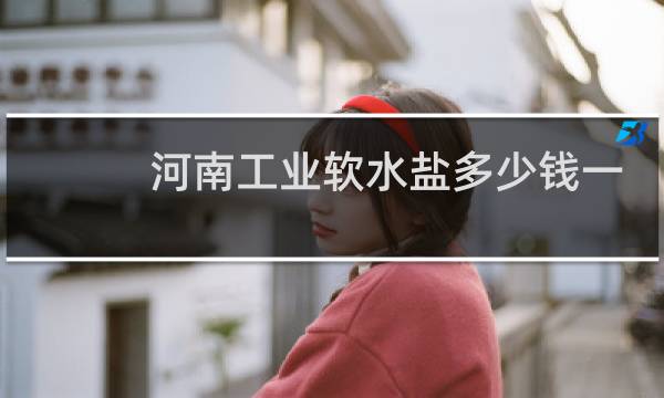 河南工业软水盐多少钱一吨图片