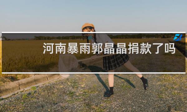 河南暴雨郭晶晶捐款了吗