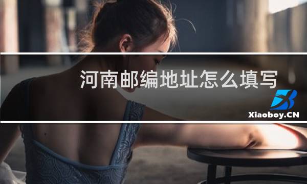 河南邮编地址怎么填写