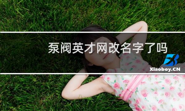 泵阀英才网改名字了吗（泵阀英才网）图片