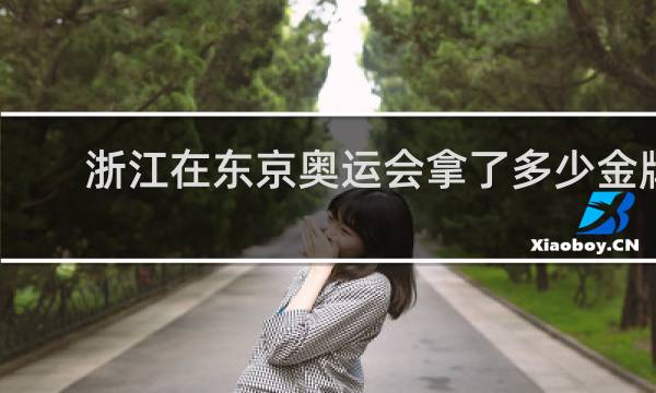 浙江在东京奥运会拿了多少金牌