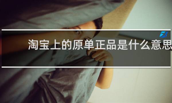 淘宝上的原单正品是什么意思