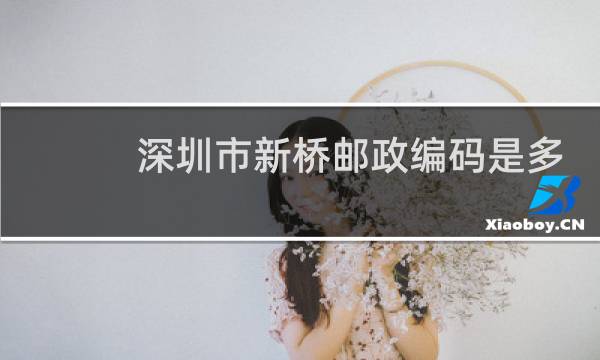 深圳市新桥邮政编码是多少