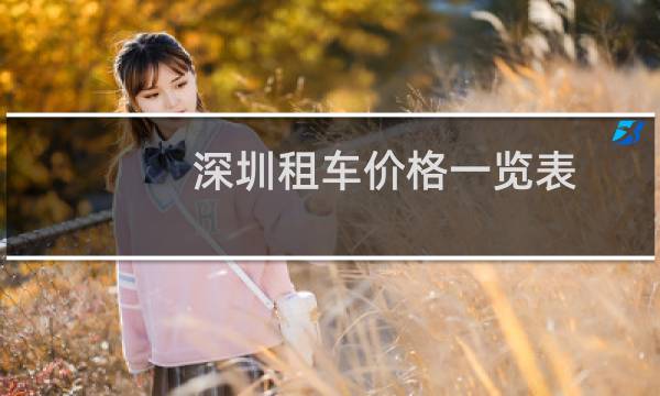 深圳租车价格一览表（深圳租车平台哪个好）图片