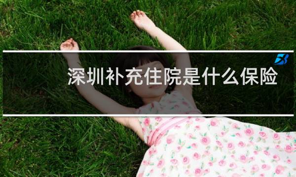 深圳补充住院是什么保险