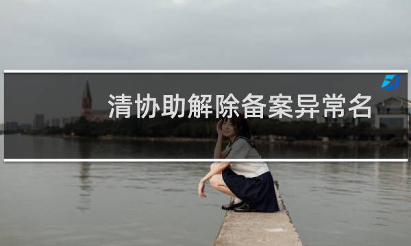 清协助解除备案异常名单-其他问题