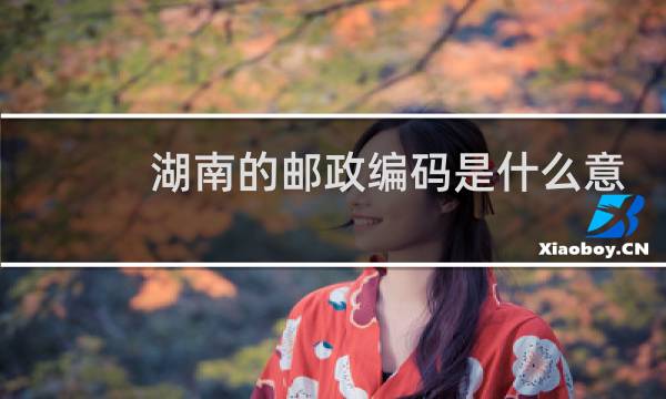 湖南的邮政编码是什么意思怎么填