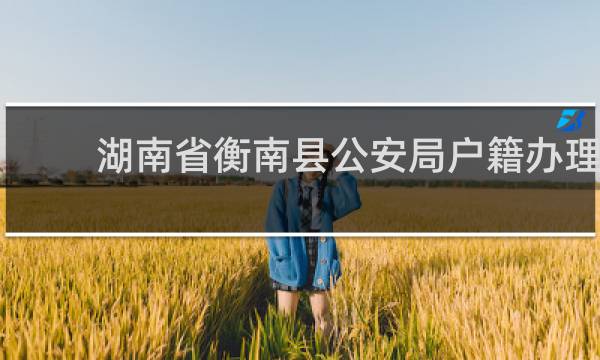 湖南省衡南县公安局户籍办理