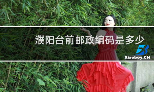 濮阳台前邮政编码是多少
