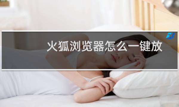 火狐浏览器怎么一键放大所有页面?