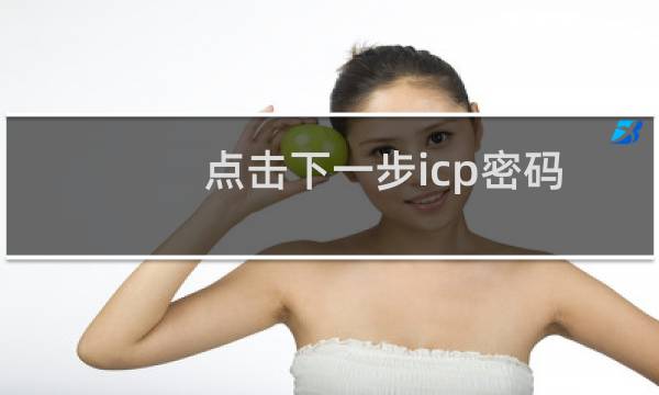 点击下一步icp密码显示错误