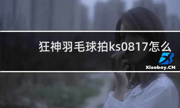 狂神羽毛球拍ks0817怎么样
