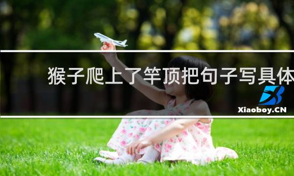 猴子爬上了竿顶把句子写具体