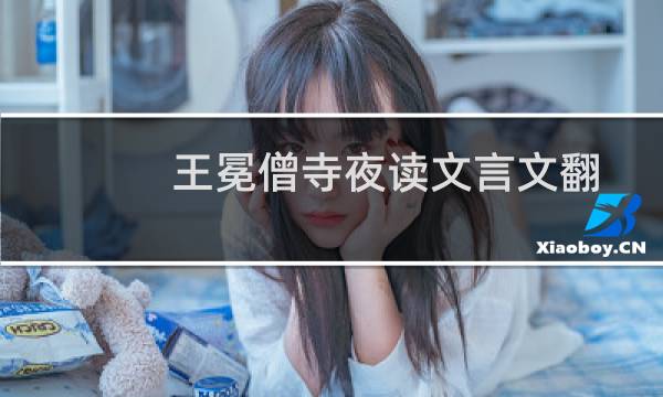 王冕僧寺夜读文言文翻译和寓意（王冕僧寺夜读文言文翻译）图片