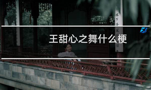 王甜心之舞什么梗-「鲸吼社区」