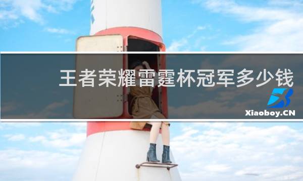 王者荣耀雷霆杯冠军多少钱