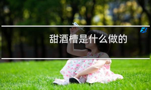 甜酒槽是什么做的