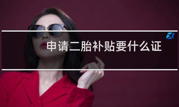 申请二胎补贴要什么证件（申请二胎的条件）图片
