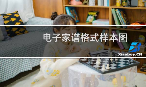 电子家谱格式样本图