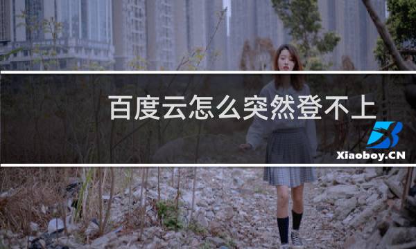 百度云怎么突然登不上去怎么回事