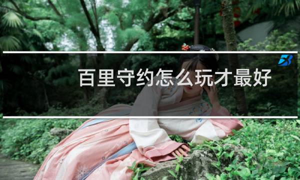 百里守约怎么玩才最好(百里守约怎么玩)