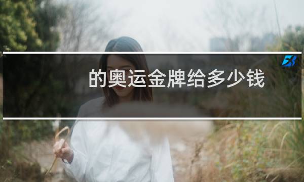 的奥运金牌给多少钱