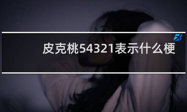 皮克桃54321表示什么梗