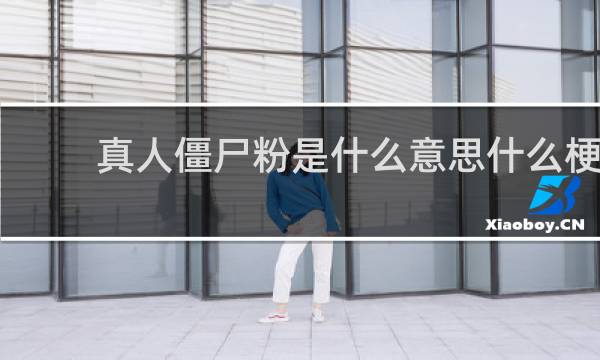 真人僵尸粉是什么意思什么梗