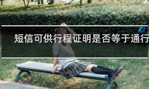 短信可供行程证明是否等于通行证