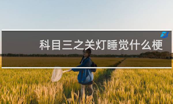 科目三之关灯睡觉什么梗