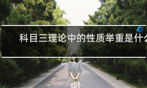 科目三理论中的性质举重是什么意思