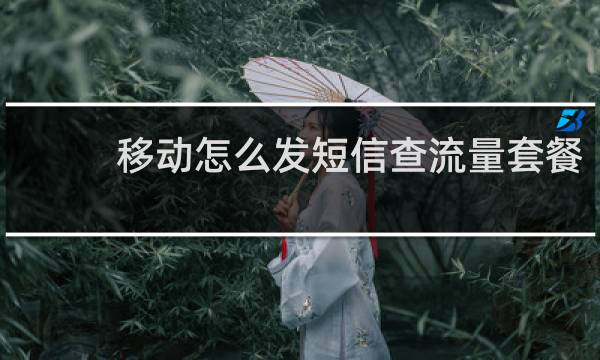 移动怎么发短信查流量套餐