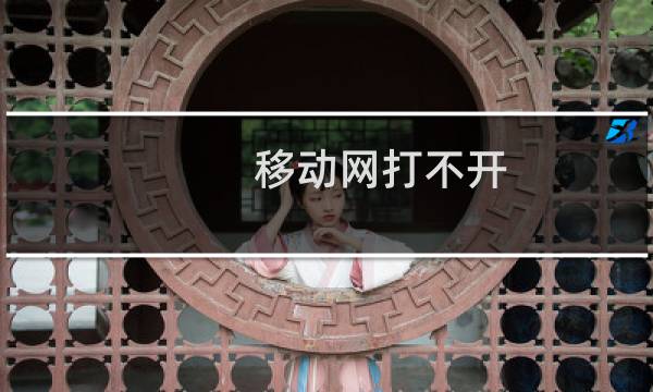 移动网打不开。电信网可以