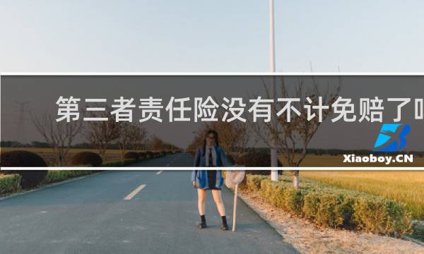 第三者责任险没有不计免赔了吗图片