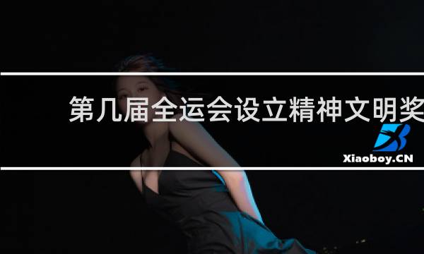 第几届全运会设立精神文明奖