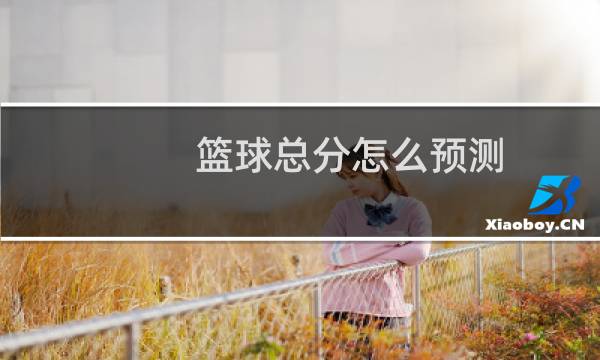篮球总分怎么预测