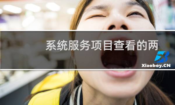 系统服务项目查看的两种方法