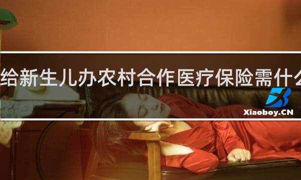 给新生儿办农村合作医疗保险需什么手续图片