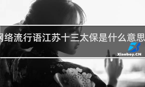 网络流行语江苏十三太保是什么意思什么梗