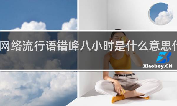 网络流行语错峰八小时是什么意思什么梗