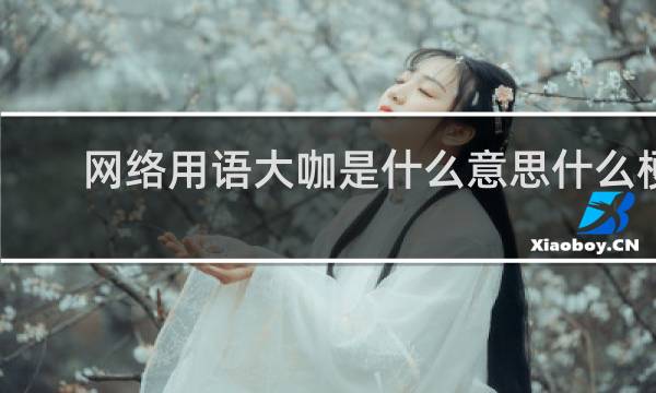 网络用语大咖是什么意思什么梗