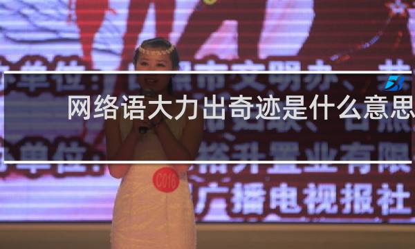 网络语大力出奇迹是什么意思，是谁说的啊什么梗