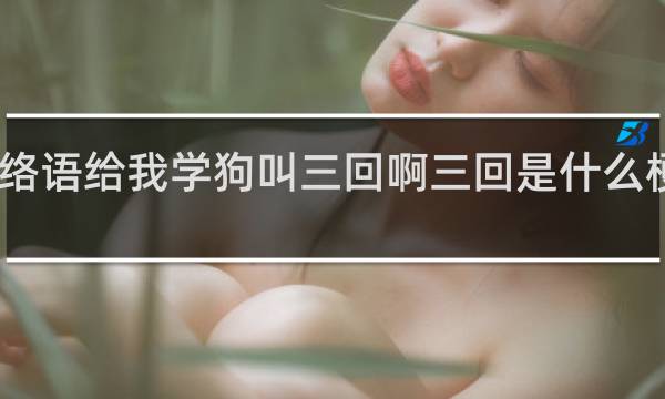 网络语给我学狗叫三回啊三回是什么梗什么梗