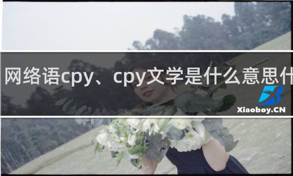 网络语cpy、cpy文学是什么意思什么梗