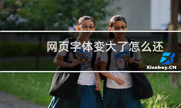 网页字体变大了怎么还原（浏览器字体突然变大怎么办）图片