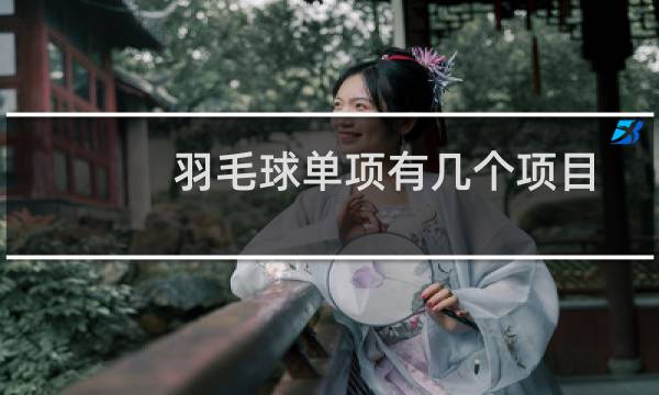 羽毛球单项有几个项目