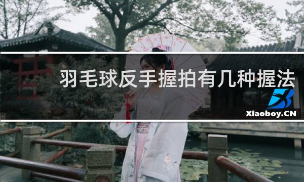 羽毛球反手握拍有几种握法