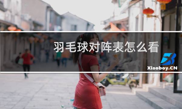 羽毛球对阵表怎么看